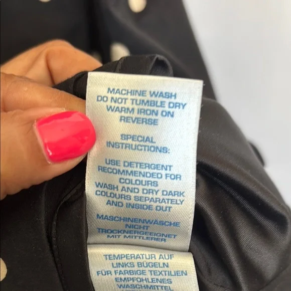 Boden Black Midi Dress with White polka dots business casual size 2 petite - Picture 5 of 9